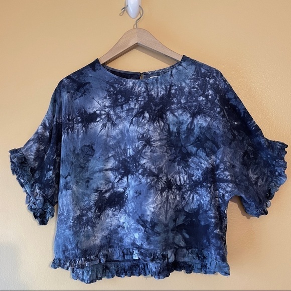 C&C California Tie Dye Linen Blend Top - Picture 1 of 6